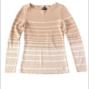 Tommy Hilfiger Ombre Tan Striped Sweater Pima Cotton